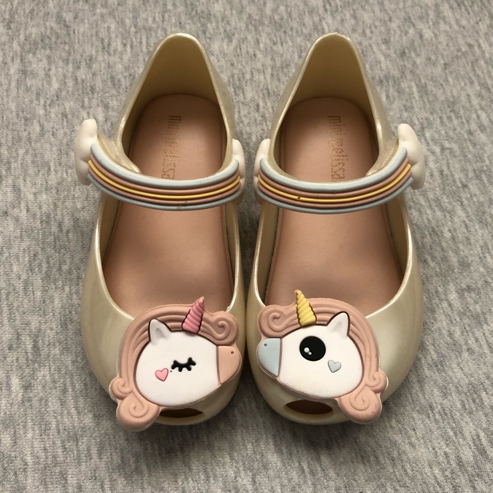 Mini Melissa Ultragirl Maryjane Unicorn pearl Girls Shoes Size: US Toddler 7